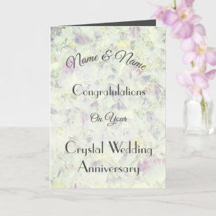 Personalized Crystal Anniversary Greeting Card