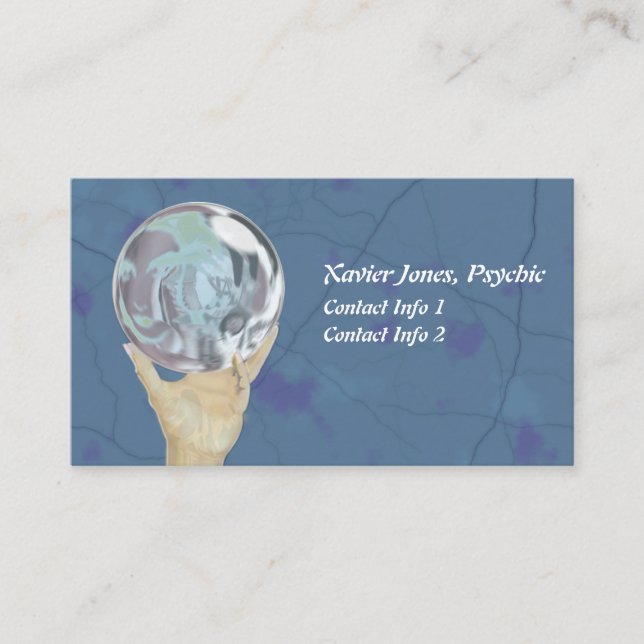 Personalized crystal ball psychic business cards (Front)