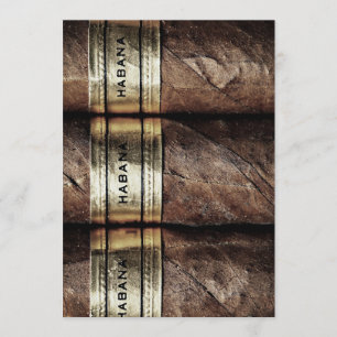Personalized Cuban Cigars Habana Invitation
