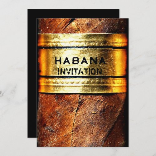Personalized Cuban Cigars Habana Invitation