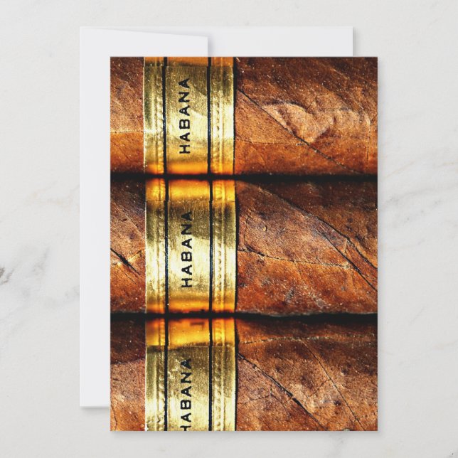 Personalized Cuban Cigars Habana Invitation (Front)
