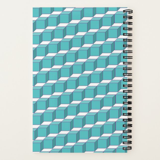 Personalized Cube Spiral Notebook (Back)