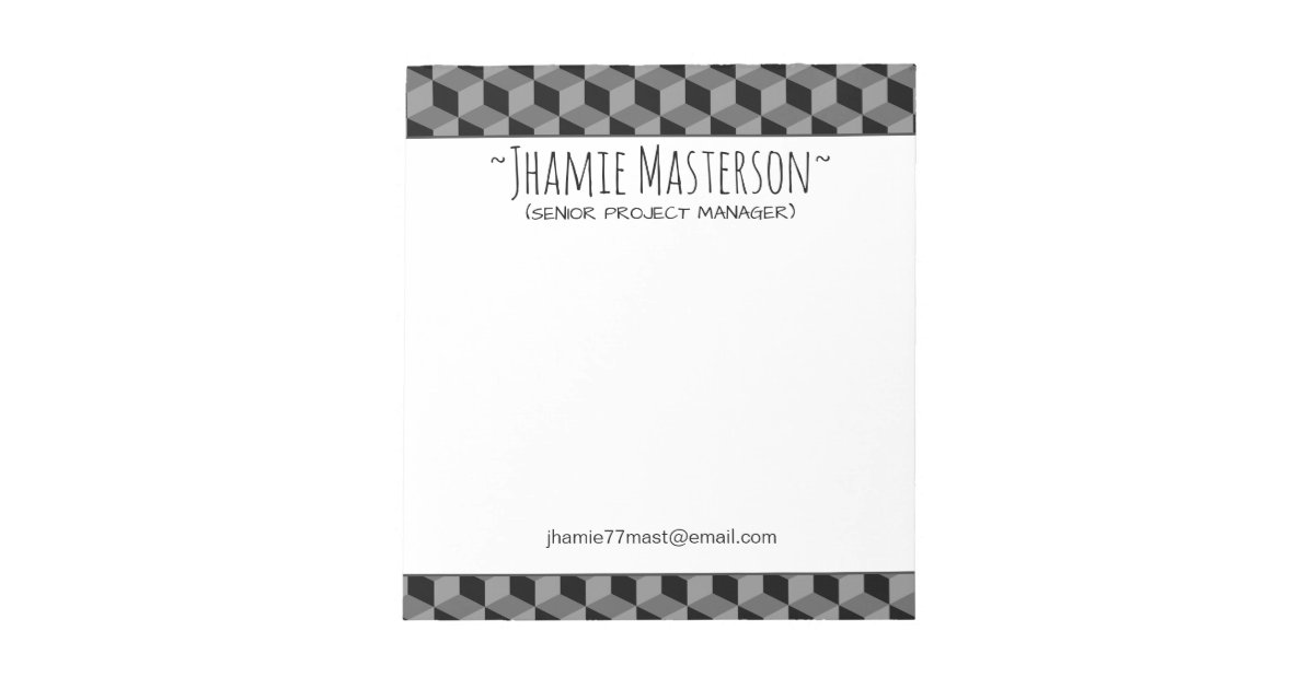 Personalized Cubed GS Notepad | Zazzle