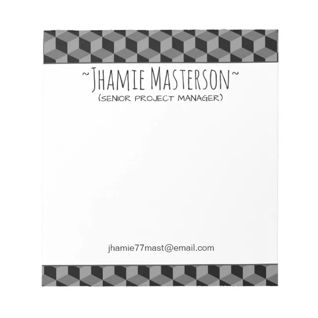 Personalized Cubed GS Notepad | Zazzle
