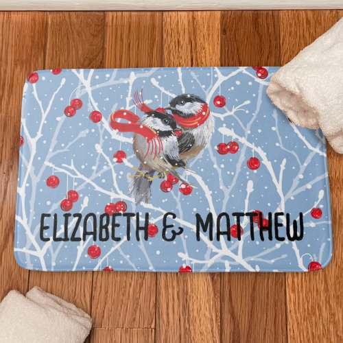 Personalized Cuddling Couple Bath Mat