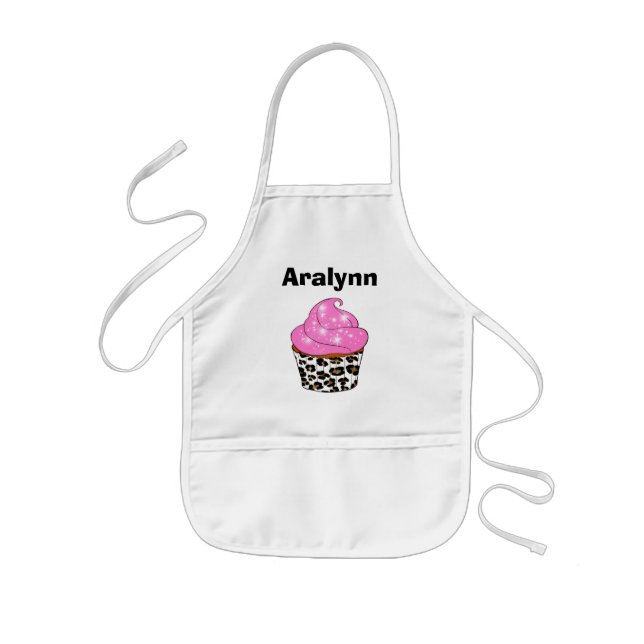 “Personalized Cupcake Apron” for Children Kids' Ap Apron (Front)