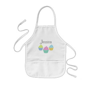 Personalized cupcake baking apron for children