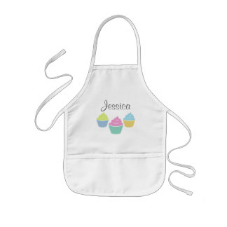 Personalized cupcake baking apron for children