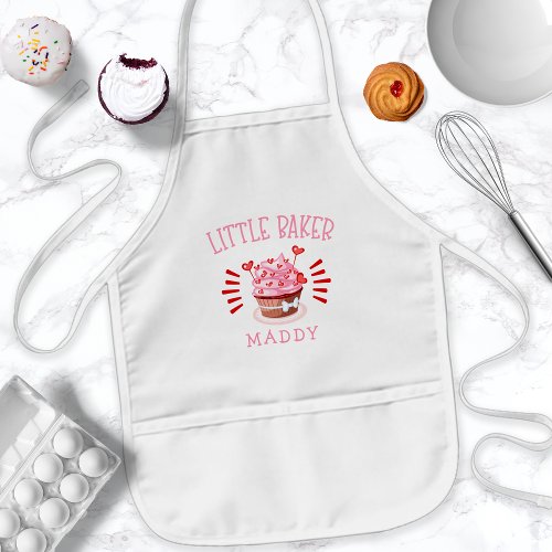 Personalized Cupcake Baking Little Baker Kids Apron