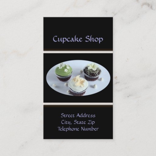 Customizable Personalized Cupcake Business Cards