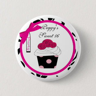 Personalized Cupcake Button Favor