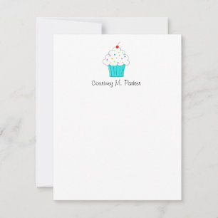 Personalized Cupcake Notecards