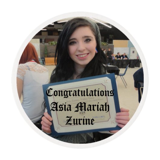 Personalized cupcake topper sheets (Front)