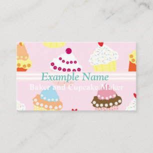 Personalized "Cupcakes" Business Card (American)