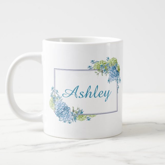 Personalized Cursive Name  Giant Coffee Mug (Left)