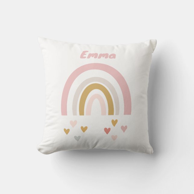 personalized cushions with name and rainbow (Front)