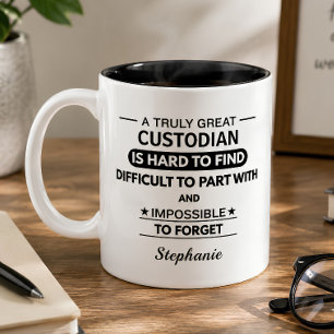 Personalized Custodian Farewell Two-Tone Coffee Mug