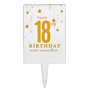 Personalized custom 18th birthday cake topper