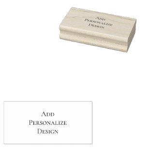 Personalized Custom 1.5" x 3" Rubber Stamp