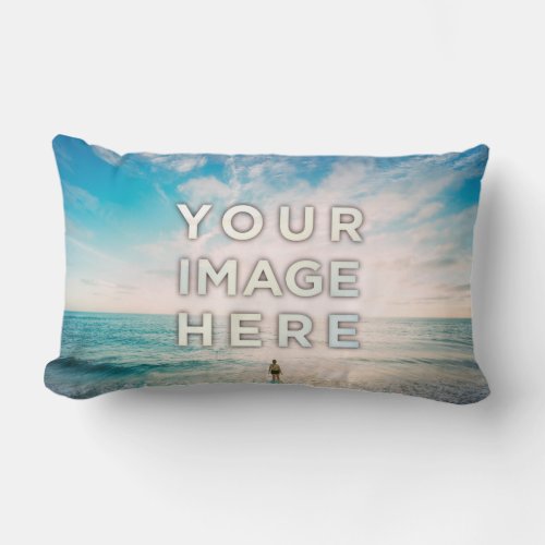 Personalized Custom 2 Photo Lumbar Pillow