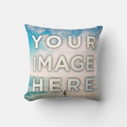 Personalized Custom 2 Photo Throw Pillow