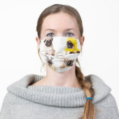 Personalized Custom 4 Photos Adult Cloth Face Mask (Worn)