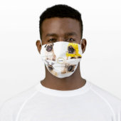 Personalized Custom 4 Photos Adult Cloth Face Mask (Worn)