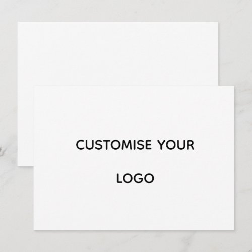 Personalized Custom 4" x 9" Flat Card