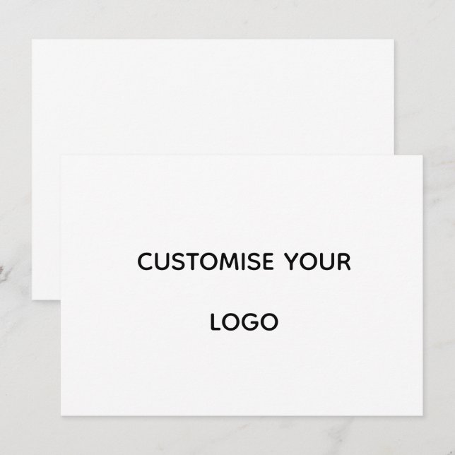 Personalized Custom 4" x 9" Flat Card (Front/Back)