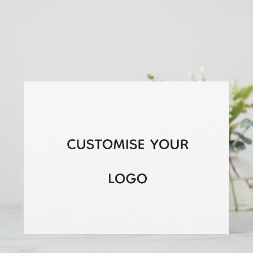 Personalized Custom 6.5" x 8.75" Flat Card