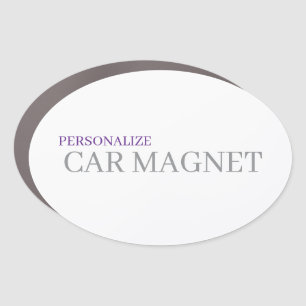 Personalized Custom 6" x 4" Large Oval Car Magnet