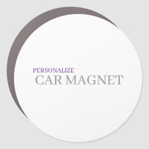 Personalized Custom 7" x 7" Large Circle Car Magnet