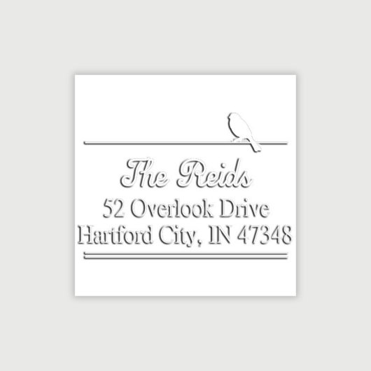 Personalized Custom Address Embosser Seal (Embossed View)