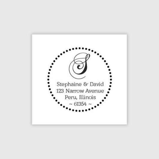 Personalized Custom Address Embosser With Monogram (Design Preview)