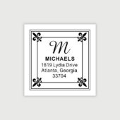 Personalized Custom Address Embosser with Monogram (Design View)