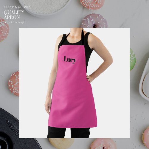 Personalized Custom Apron Minimalist Pink