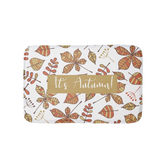 Personalized Custom Autumn Bath Mat (Front)