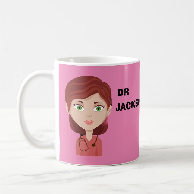 Personalized  custom avatar doctor's day coffee mu coffee mug (Left)