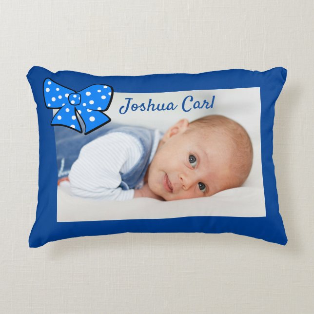 Personalized Custom Baby Photo Accent Pillow (Front)