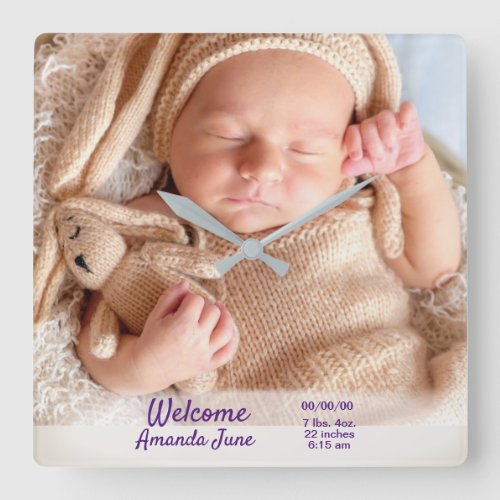 Personalized Custom Baby Photo Clock