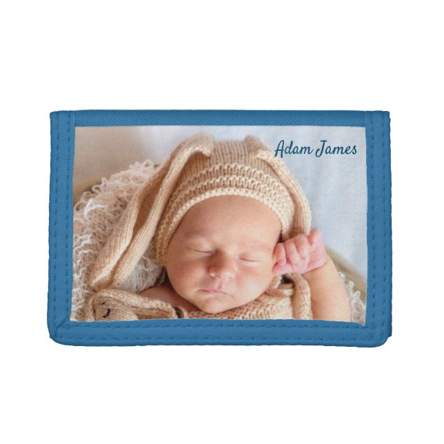 Personalized Custom Baby Photo Trifold Wallet (Front)