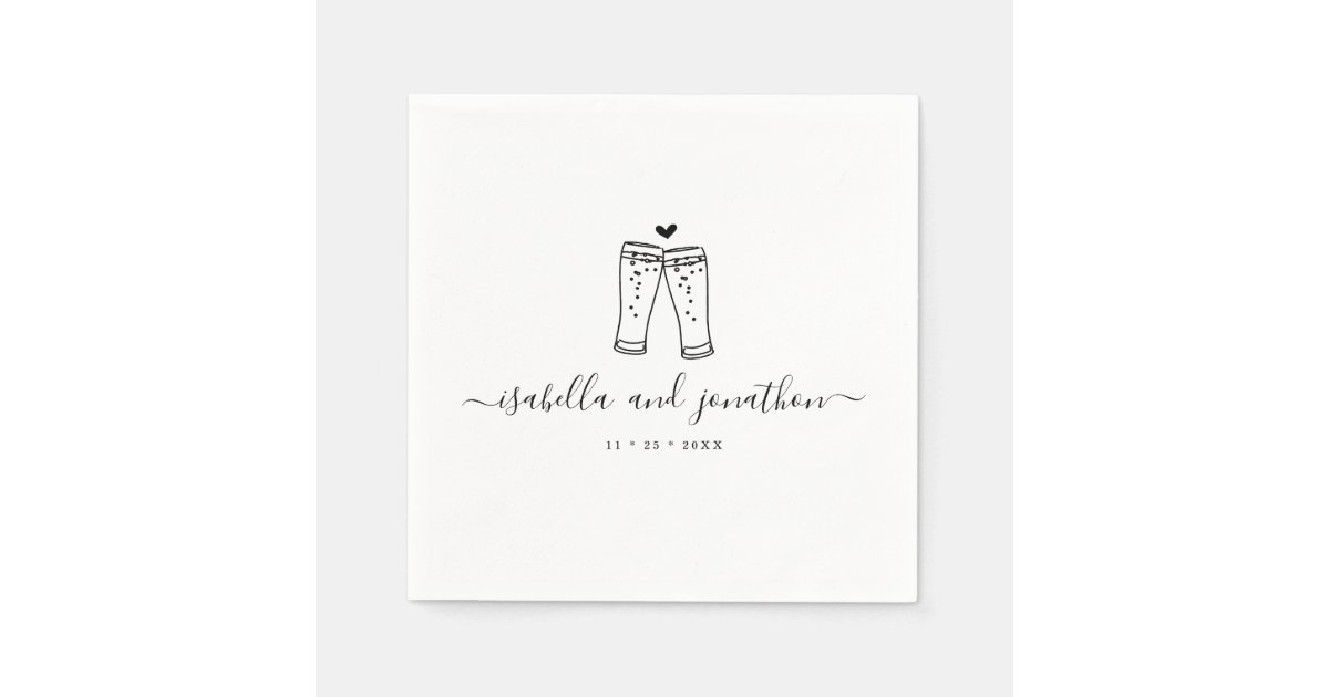 Personalized Custom Beer Toast Napkins | Zazzle