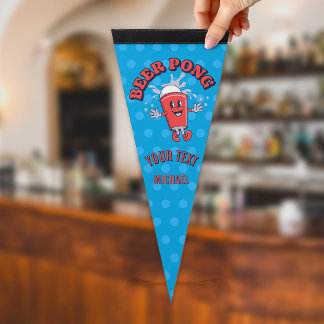 Personalized Custom Beerpong Team Name Banner Flag