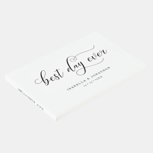 Personalized Custom Best Day Ever Wedding Guest Book