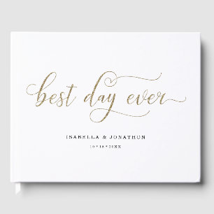 Personalized Custom "Best Day Ever" Wedding Guest Book