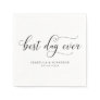 Personalized Custom "Best Day Ever" Wedding Napkin