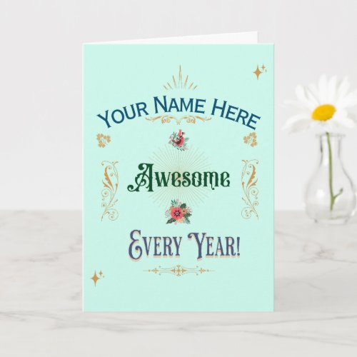 Personalized Custom Birthday Card _ Awesome