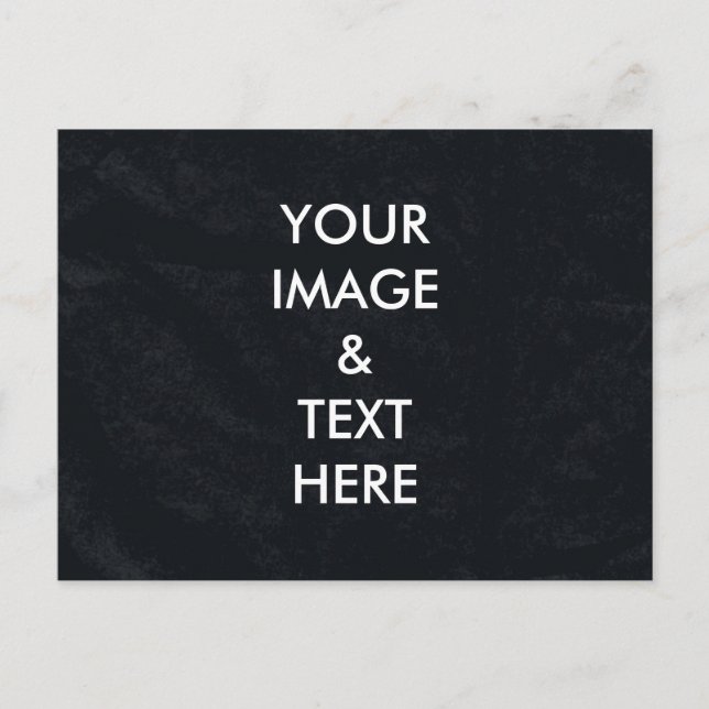 Personalized Custom black chalkboard Your Own Phot Postcard (Front)