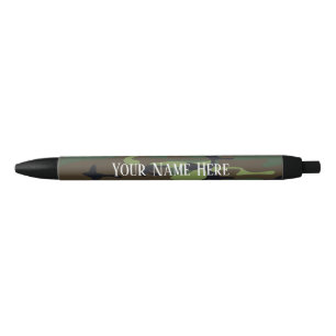 Personalized Custom Black Trim Pen, Black Ink Pen