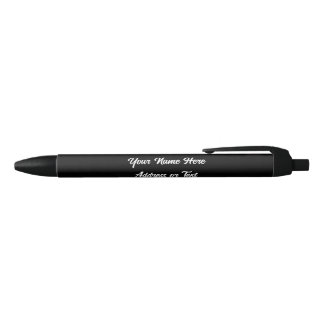 Personalized Custom Black Trim Pen, Red Ink Red In Pen